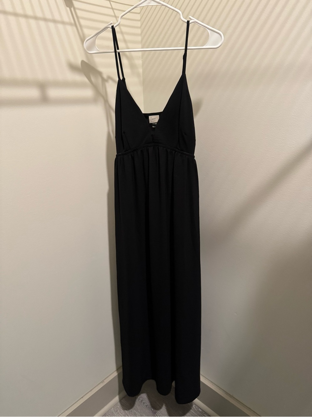 a new day Black V-Neck Spaghetti Strap Maxi Dress